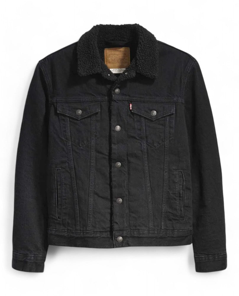 Levi's® Sherpa Trucker Jacke – Intensives Schwarz