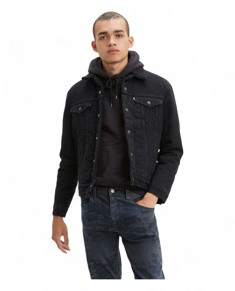 Levi's® Sherpa Trucker Jacke – Intensives Schwarz